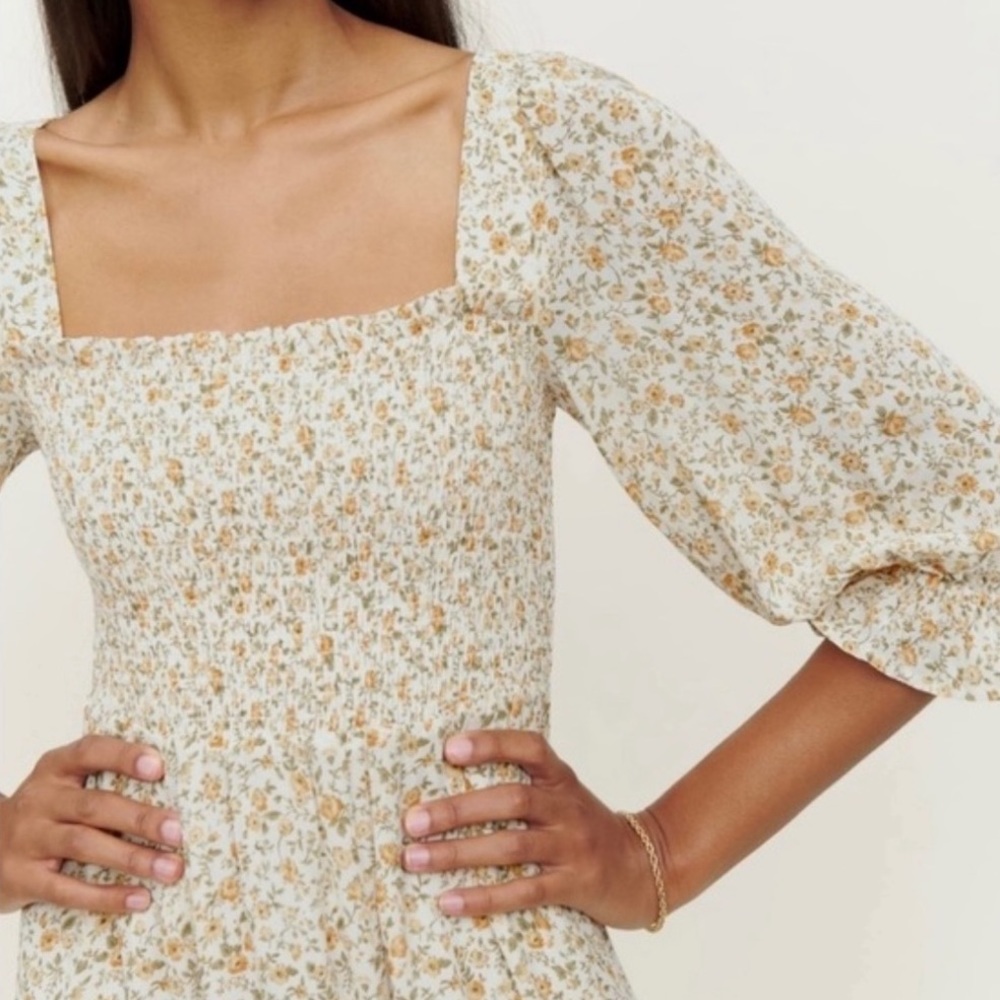 {Reformation} Fable Lima Midi Floral Dress Size small